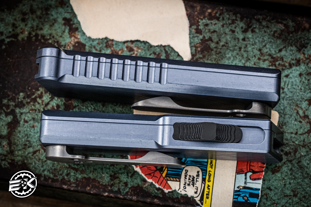 Chaves Handy Utility Blade-CHUB OTF Automatic Gray Crosshatch Black Aluminum 1" Utility Blade